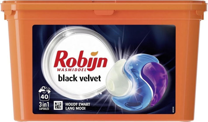 Robijn Black Velvet 3 in 1 Wascapsules - 40 wasbeurten - Kwartaalbox