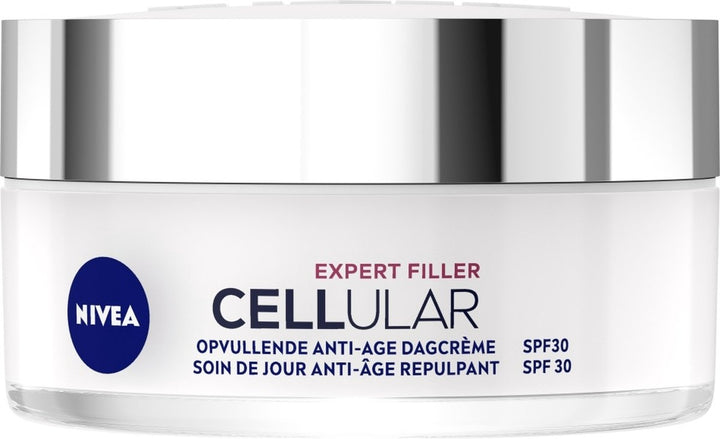 NIVEA CELLular Expert Filler Anti-Age Dagcrème - Ouder wordende huid - SPF 30 - Met hyaluronzuur, creatine en Foliumzuur 50 ml - Verpakking ontbreekt