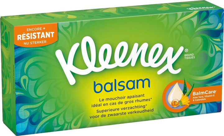 Kleenex Tissues Balsam – 64 Stück – Verpackung beschädigt