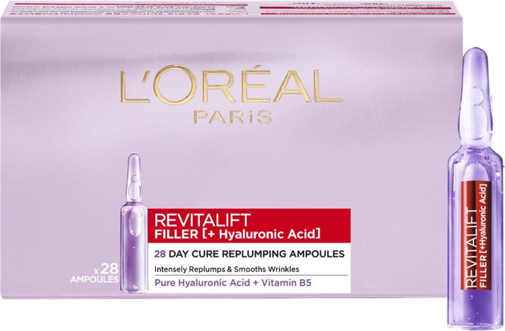 L'Oréal Paris Revitalift Filler Volumizing Hyaluronic Acid Ampoules 28pcs. - Packaging damaged