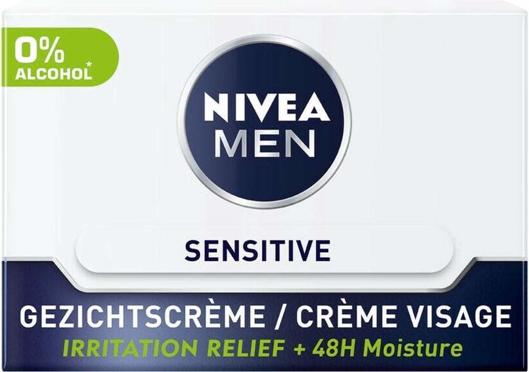 NIVEA MEN Sensitive Tagescreme – für empfindliche Haut – 50 ml – Verpackung beschädigt