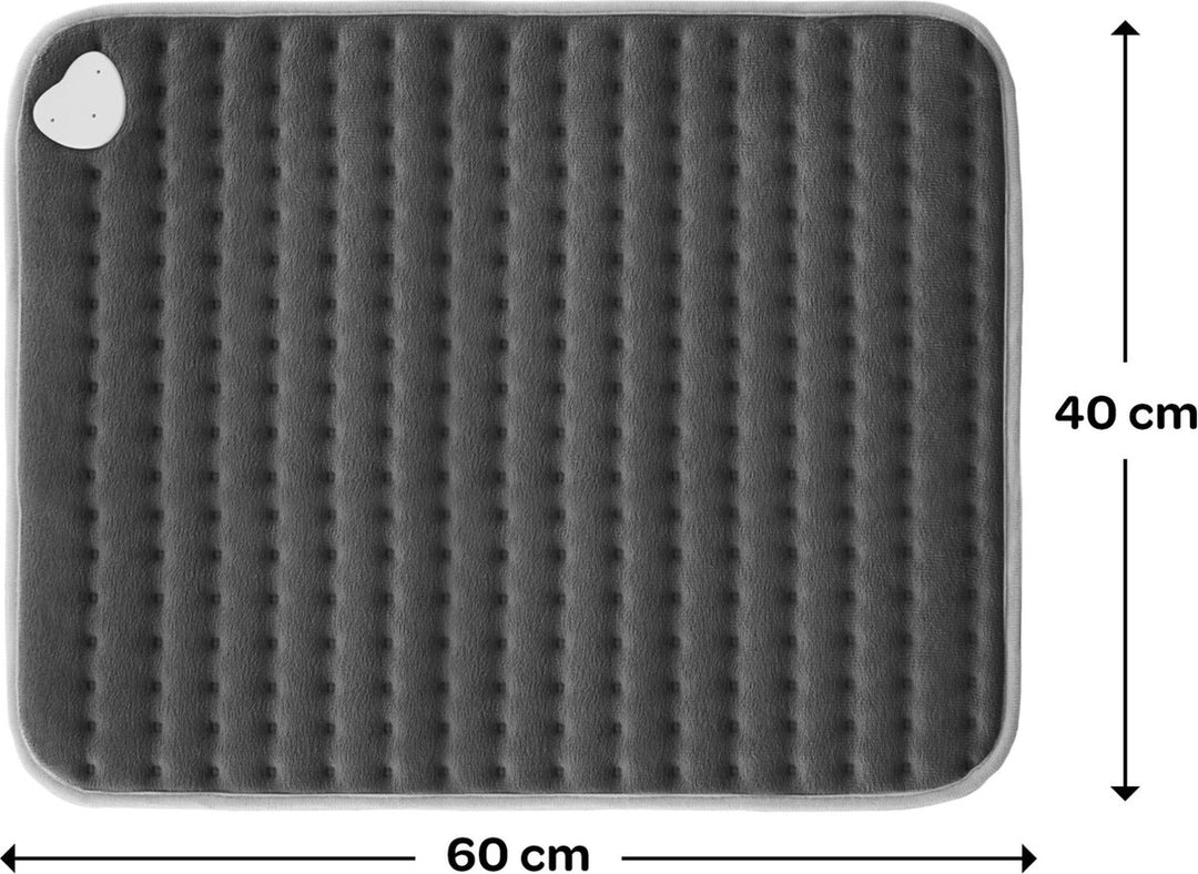 Inventum HNK186G - Elektrisch warmtekussen - Automatische uitschakeling - XL formaat - 60x40 cm - Fleece - Grijs - Beschadigde verpakking