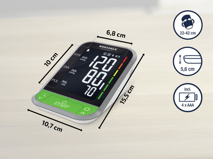 Soehnle Blutdruckmessgerät systo monitor connect 400 - Umfang von 22 bis 42 cm - inkl. Batterien - Verpackung beschädigt