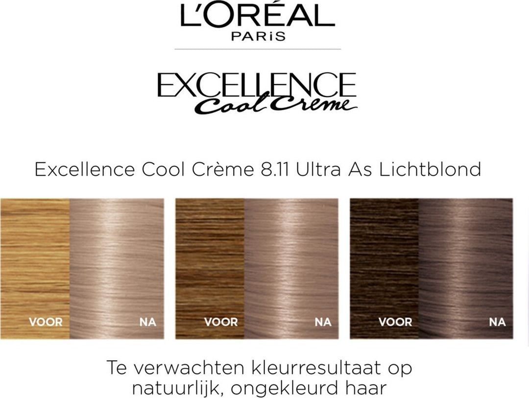 L'Oréal Excellence Cool Cream 8.11 – Ultra-Asch-Hellblond