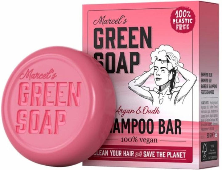 Marcel's Green Soap Shampoo Bar - Argan &amp; Oudh - 90g