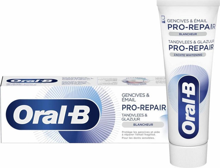 Oral-B Zahnpasta Pro-Repair Gums &amp; Emaille Gentle Whitening 75 ml – Verpackung beschädigt