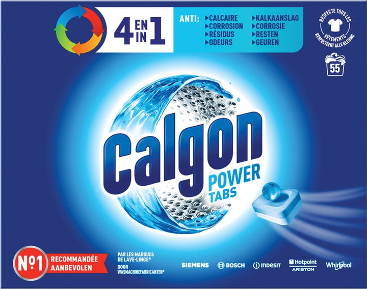 Calgon 4 in 1 Powerball - Wasmachinereiniger en Anti Kalk - 55 Tabletten - Verpakking beschadigd