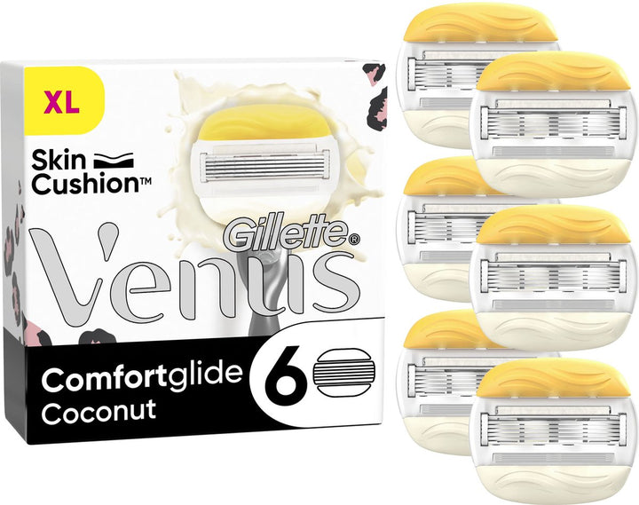 Gillette Venus Rasierklingen Comfortglide Coconut - 6 Nachfüllklingen - Beschädigte Verpackung