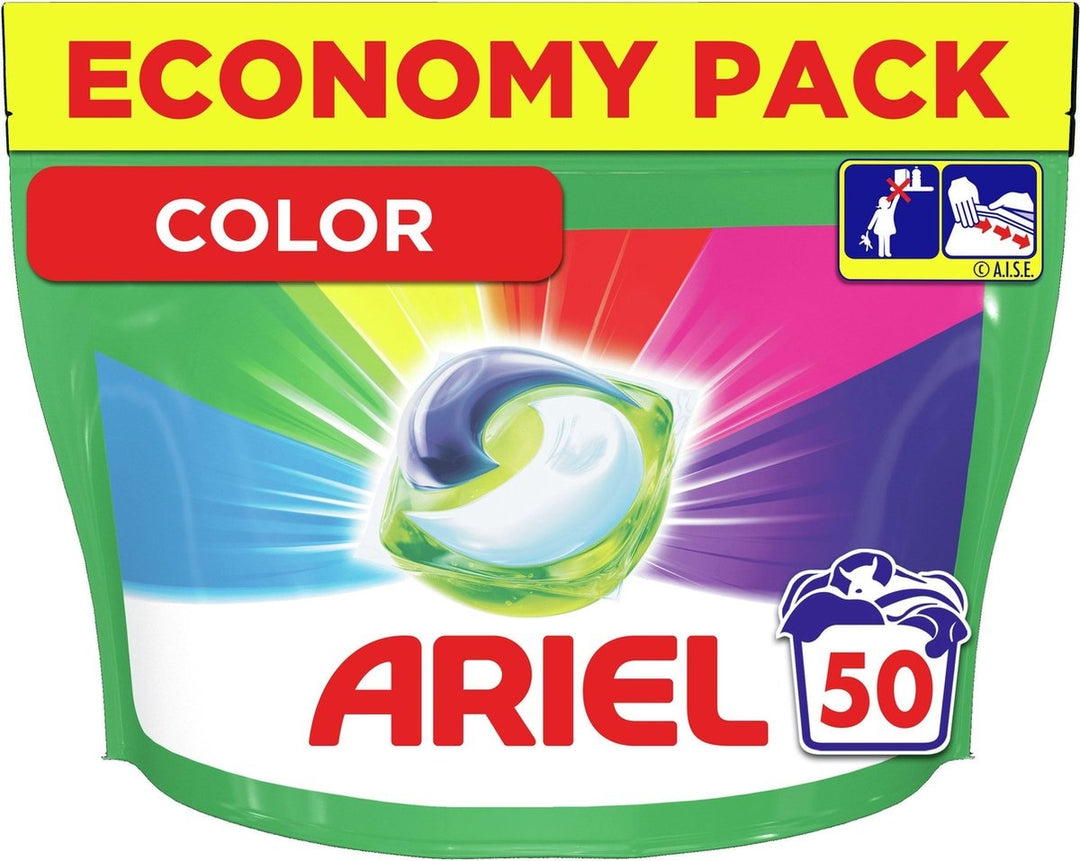 Ariel All in 1 Wasmiddel Pods Kleur Color - 50 Wasbeurten - Voordeelverpakking