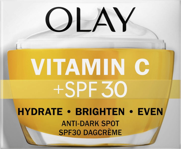 Olay Vitamine C+SPF30 - Anti-Pigmentvlekken - Hydraterende Dagcrème 50ml - Verpakking beschadigd