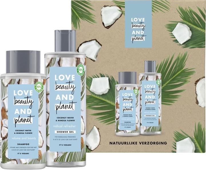 Love Beauty and Planet Coconut Water &amp; Mimosa Flower – Duschgel und Shampoo – Geschenkset