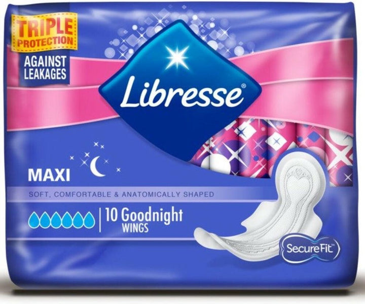 Libresse Damenbinden Maxi Goodnight Wing 10 Stück