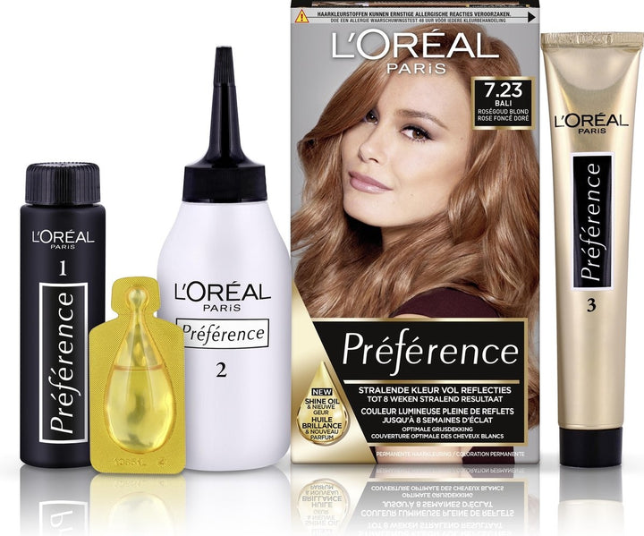 L'Oréal Preference Haarfarbe 7.23 Rich Rose – Roségoldblond