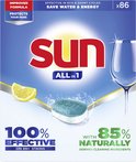Sun - Geschirrspültabs - All-in-1 - Zitrone - 86 Stück - Verpackung beschädigt