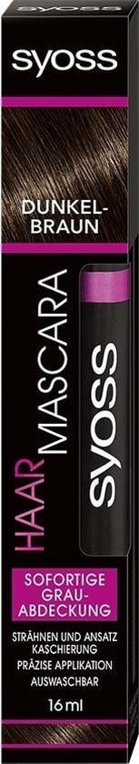 SYOSS Haar-Mascara Dunkelbraun 16 ml Haarfarbe