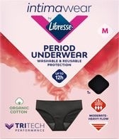 Libresse Menstrual Underwear Washable - Black Organic Cotton - Medium