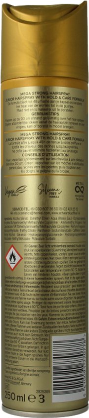 Taft Junior Hairspray Mega Strong - 250 ml