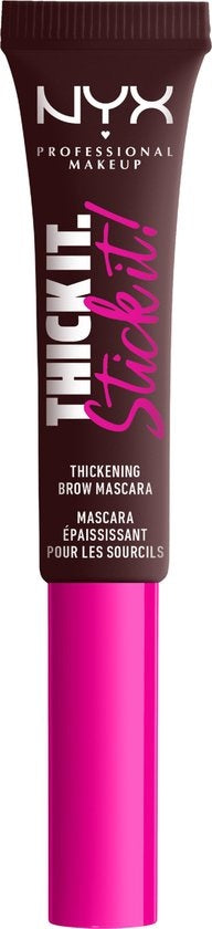 NYX Professional Makeup Thick It Stick It Brow Gel Mascara – Espresso – Verdickende Augenbrauen-Mascara – Dunkelbraun