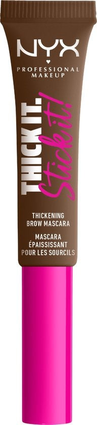 NYX Professional Makeup Thick It Stick It Brow Gel Mascara - Brunette - Thickening Eyebrow Mascara - Brown - damaged packaging / without the box