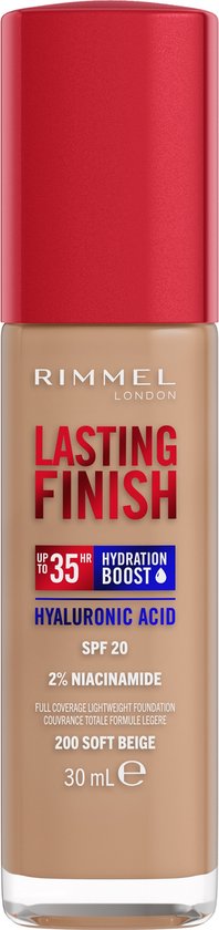 Rimmel Lasting Finish 35HR Flüssig-Foundation – 200 Soft Beige – 30 ml