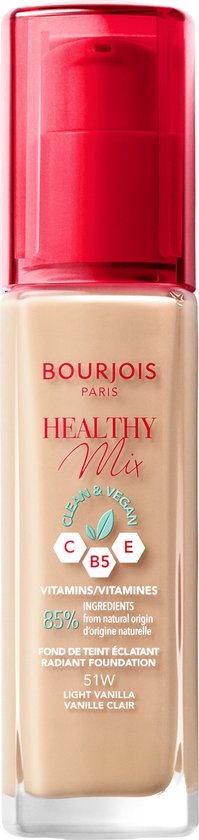 Bourjois Healthy Mix Clean Vegan Foundation 051 Light Vanilla- 30 ML