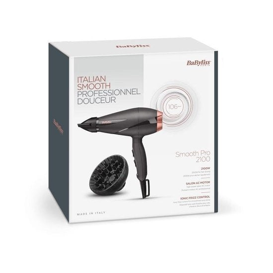 BaByliss 6709DE Smooth Pro Hair Dryer 2100W Black/Pink