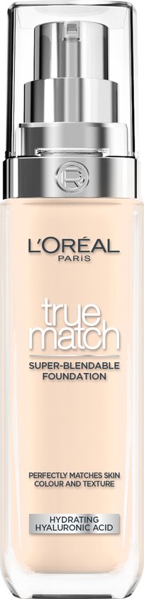 L'Oréal Paris True Match Foundation – 0D/W – Natürlich deckende Foundation mit Hyaluronsäure und LSF 16 – 30 ml – Vegan