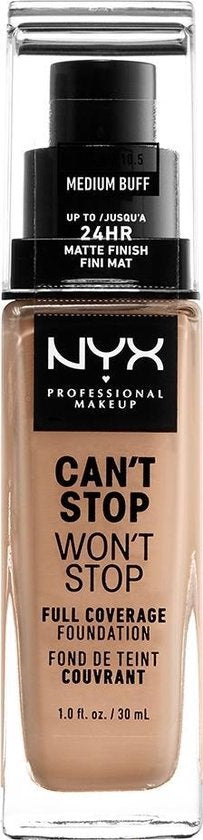 NYX Professional Makeup Can't Stop Won't Stop Full Coverage Foundation - CSWSF10.3 Medium Buff - Foundation - 30 ml