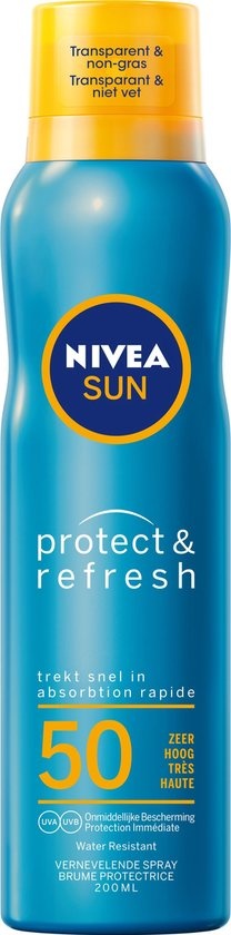 NIVEA SUN Protect &amp; Refresh Erfrischendes Sonnenschutzspray LSF 50 - 200 ml