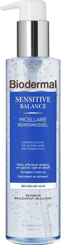 Biodermal Sensitive Balance Micellair Reinigingsgel met hyaluronzuur ‚voor de gevoelige huid - 200ml