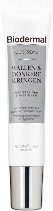 Biodermale Augencreme gegen Tränensäcke und Augenringe – Reduziert sichtbar Tränensäcke, Augenringe, Falten und feine Linien