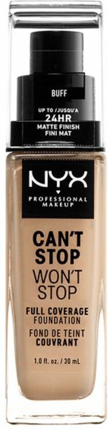 Nyx Professional Makeup Can't Stop Won't Stop Foundation - Buff  - Volledig Dekkende Foundation - Beige (kopie)
