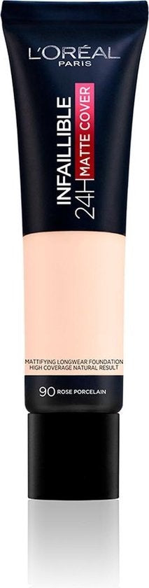 L'Oréal Paris Infaillible 24H Matte Cover Foundation - 90 Porcelain Rosé ‚35 ml