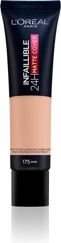 L'Oréal Paris Make-Up Designer Infaillible 24H Matte Cover Foundation - 175 Sable - Long-lasting Mattifying Foundation with SPF 18 - 35 ml