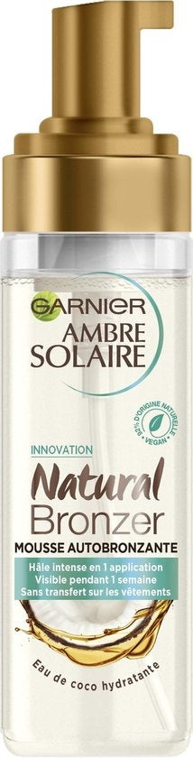 Garnier Ambre Solaire Self Tan Mousse - Self Tanner for Body &amp; Face - 200ml - Cap is missing