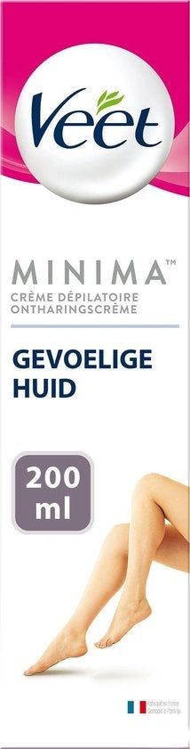 Veet Haarentfernungscreme – Empfindliche Haut – Mindestmenge – 200 ml – Verpackung beschädigt