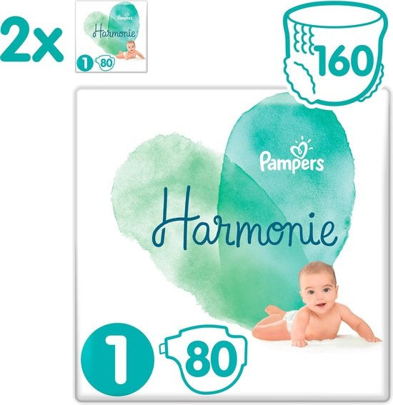 Pampers Harmonie / Pure Size 1 (2-5kg) 160 Diapers