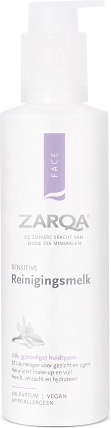 ZARQA Reinigingsmelk Sensitive - 200 ml - Hypoallergeen