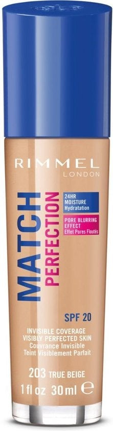 Rimmel London Match Perfection SPF20 Foundation - 203 True Beige