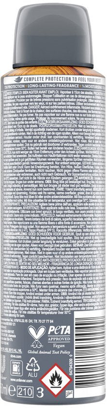 Dove Deodorant Men+ Care Sandalwood & Vanilla - 150 ml