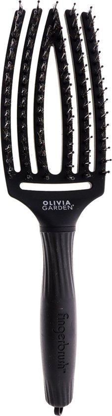 Olivia Garden Haarborstel - Fingerbrush M - Olivia Garden - Zwart - Verpakking beschadigd
