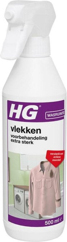 HG Fleckenvorbehandlung extra stark – 500 ml – entfernt die schlimmsten Flecken – praktisches Schaumspray – Verpackung beschädigt