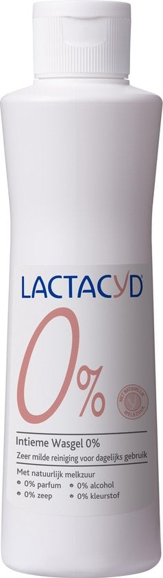 Lactacyd wasgel 0% - Wasgel speciaal voor de uitwendige intieme zone - Intiemverzorging - verpakking beschadigd