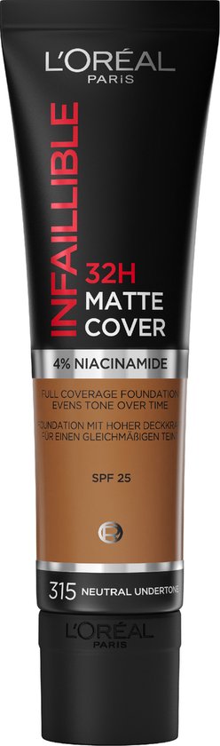 L'Oréal - Infaillible 24H Matte Cover Foundation -315 - 30ml