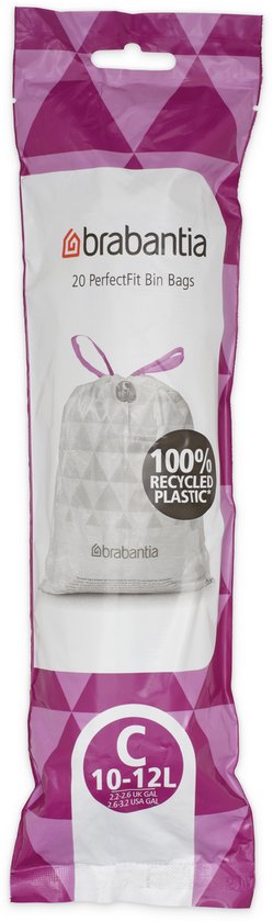 Brabantia PerfectFit Vuilniszakken - 10/12 l - Code C -  20 stuks