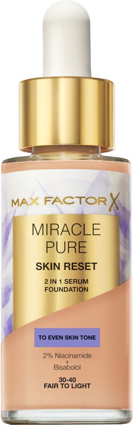 Max Factor Miracle Pure Skin Reset 2 in 1 Serum Foundation 30ml