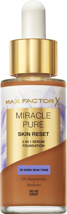 Max factor 90-95 Deep Miracle Pure Skin Reset 2 in 1 Serum Foundation 30ml