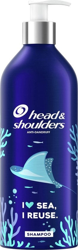 Head & Shoulders Classic Anti-Roos Shampoo ‚Gevulde Navulbare Aluminium Fles - 430 ml - pompje ontbreekt