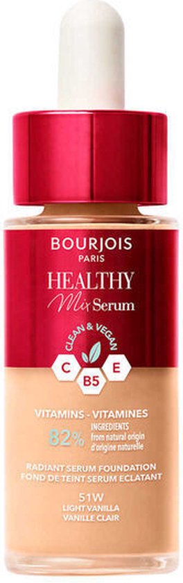 Bourjois Healthy Mix – 51 – Leichte Vanille, Serum-Foundation – 30 ml