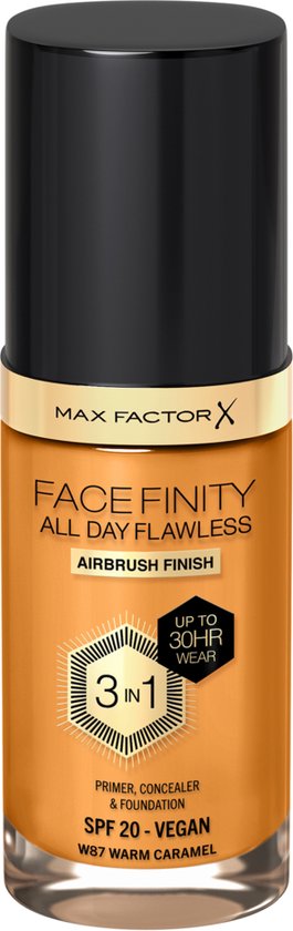 Max Factor Facefinity All Day Flawless Foundation – W87 Warmes Karamell